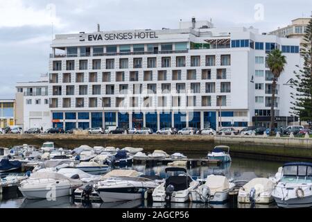 Faro, Portugal. L'hôtel Eva Senses se trouve sur le quai de Faro, Portugal Banque D'Images