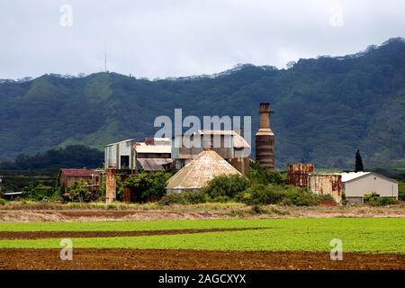 Ancien moulin à sucre de Koloa, situé sur l'île de Kauai, Hawaii, USA Banque D'Images