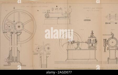 . Mécanismes et processus de l'art industriel, et l'appareil de l'exact sciences. Si wm ll ] , • , 1 Banque D'Images