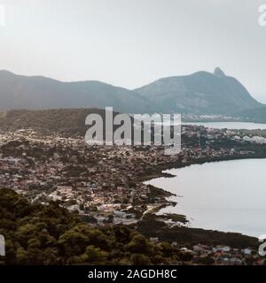 Vue aérienne de la municipalité de Niteroi à Rio de Janeiro, Brésil Banque D'Images