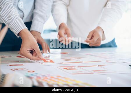 UX L'assurance-chômage et de l'élaboration de la programmation de la technologie. Banque D'Images