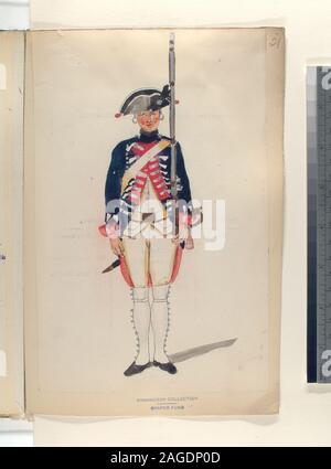 Fonds du tapis ; Infanterie Regiment d'Oranje-Nassau Senior. 1753 Banque D'Images