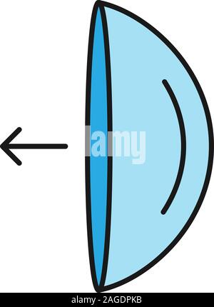 Les lentilles de contact des yeux couleur de l'icône de l'instruction. Vector illustration isolé Illustration de Vecteur