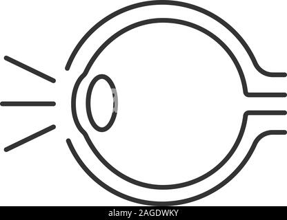 Anatomie de l'œil l'icône linéaire. Fine ligne illustration. Réfraction de la lumière dans l'oeil. Symbole de contour. Dessin vectoriel aperçu isolés Illustration de Vecteur