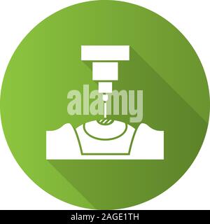 La chirurgie des yeux au laser modèle plat, ombre portée de l'icône de glyphe. Ophtalmologie médicale. La correction de la vue au laser. Silhouette Vector illustration Illustration de Vecteur