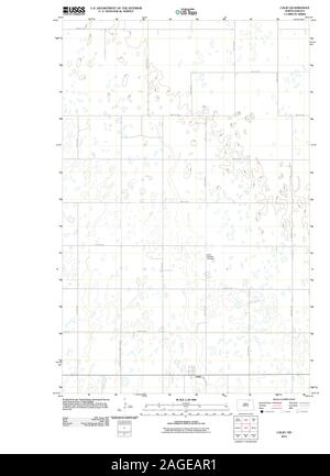 Carte TOPO USGS LE DAKOTA ND Calio 20110503 Restauration TM Banque D'Images