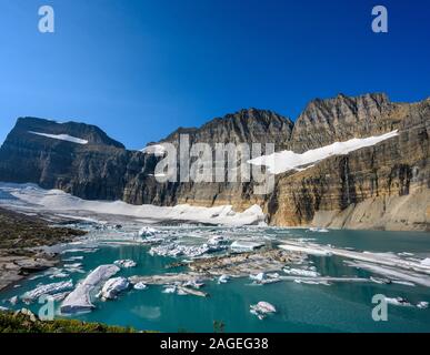 La fonte des glaciers Glacier de Grinnell Banque D'Images