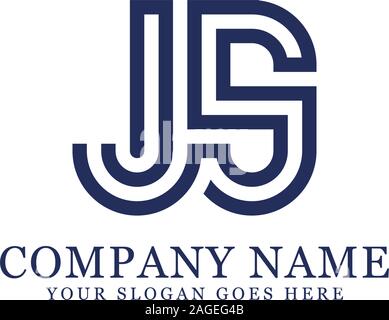 Lettre initiale Inspiration Logo FS, F et S combinaison logo vector avec idée hexagonale Illustration de Vecteur