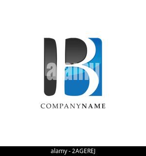 Lettre initiale B lettermark logo design vecteur. Business template lettermark logo design droit Illustration de Vecteur