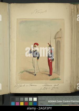 Soldat italien en Italie. Royaume des Deux-Siciles, 1859. ; Italie italien soldat. Royaume des Deux-Siciles, 1859. Banque D'Images
