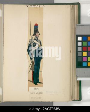 Soldat italien en Italie. La Sardaigne, 1833-1838 ; Italie italien soldat. La Sardaigne, 1833-1838 Banque D'Images