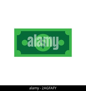 L'icône de trésorerie dans un style coloré isolé sur fond blanc. Symbole de l'argent pour votre conception de site Web, Logo, l'APP, l'assurance-chômage. Dollar Argent. Vector Illustration Illustration de Vecteur