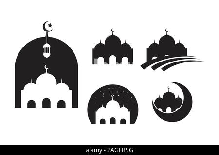 Icône musulmane mosquée vector Illustration design modèle. eps 10 Illustration de Vecteur