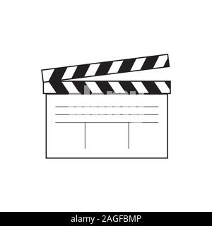 Movie clapper board, movie maker vecteur. Illustrator Illustration de Vecteur