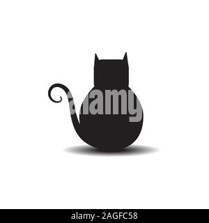 L'icône de chat illustration vectorielle. Silhouette de chat sur fond blanc. eps 10 Illustration de Vecteur