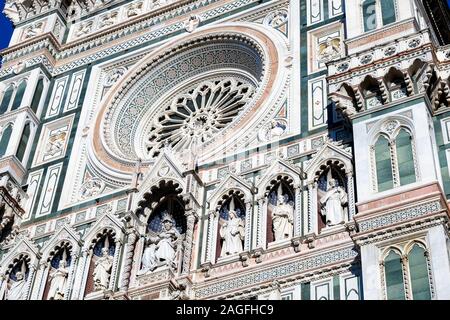 Détail de Santa Maria in Fiore, la cathédrale de Florence, Italie Banque D'Images