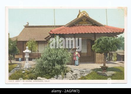 Numéro de série de carte postale : 13213 Dernière série publiés principalement à partir de la compagnie ou l'entreprise de sous-images. ; Maison japonaise, Coronado, Californie Banque D'Images