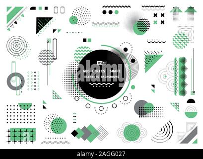 Résumé vert gris et noir de forme géométrique des éléments modernes de la maquette de la couverture. Utiliser pour imprimer des affiches, illustrations, conception de modèles, ad, imprimer. illustration Illustration de Vecteur