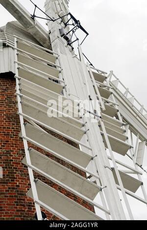 Coeur de l'élan de la pompe du vent Horsey récemment restauré. un bâtiment emblématique sur les Norfolk Broads. Banque D'Images