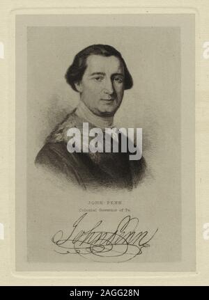 Printmakers : Asher B. Durand, Bryan Henry Hall, Albert Rosenthal et Max Rosenthal. Dessinateurs : David McNeely Stauffer. Titre du calendrier de collecte d'Emmet. Comprend quelques reproductions photomécaniques. Citation/référence : EM279 ; John Penn, gouverneur colonial de Pa. Banque D'Images