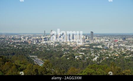 Coucher de soleil sur le mont Coot Tha Outlook à Brisbane en Australie Banque D'Images