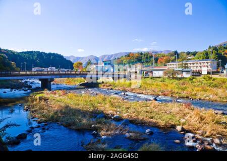 Shiobara Onsen est une source d'eau chaude, ville située dans la préfecture de Tochigi. Banque D'Images