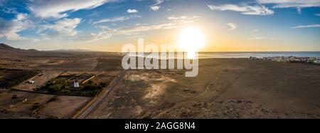 El Cotillo, Fuerteventura. Amaszing Vue aérienne. Canaries, Espagne Banque D'Images