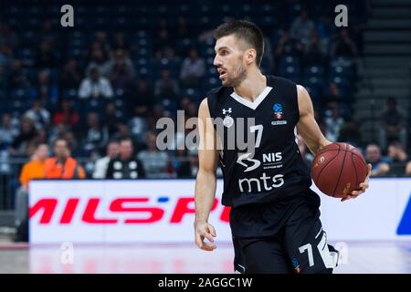 Belgrade, Serbie. Dec 18, 2019. Nemanja Gordic de Partizan Belgrade Nis en action. Credit : Nikola Krstic/Alamy Live News Banque D'Images