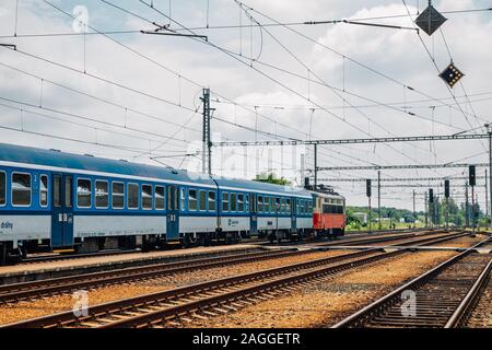 République tchèque, Podivin - Juin 20, 2019 : Podivin railway station Banque D'Images