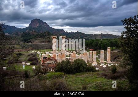 Temple d'Artémis à salihli Sardes Manisa Turquie Banque D'Images