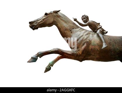 Artrmision "Jockey d' un statue en bronze d'un garçon à cheval. Musée National Archéologique d'Athènes. Circa 140 BC. Cat No X 15177, encore une fois Banque D'Images