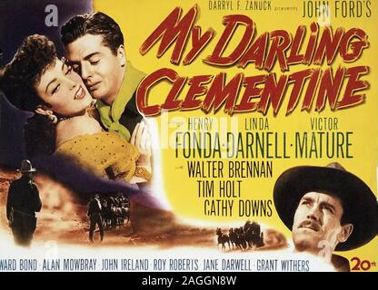 MY DARLING CLEMENTINE 1946 20th Century Fox Film avec Henry Fonda et Linda Darnell Banque D'Images