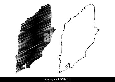 Rocha (Ministères Ministère de l'Uruguay, République orientale de l'Uruguay) map vector illustration gribouillage, croquis Rocha site Illustration de Vecteur