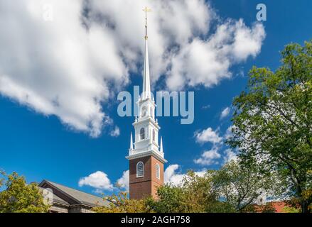 CAMBRDIGE, MA/USA - 29 septembre 2019 : l'église commémorative sur le campus de l'Université de Harvard. Banque D'Images