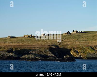 Dh Unihabited STROMA ISLAND îles écossaises CAITHNESS avec abandon abandonnés cottages cottage inhabité inhabitées Ecosse Banque D'Images