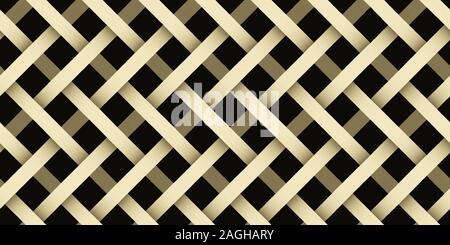 Fond d'osier monochrome. Tresse de motif en noir et blanc. Illustration 3D réaliste Banque D'Images