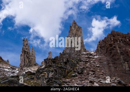 Forêt de pierre dans la région de Cusco au Pérou, dans les Andes Banque D'Images