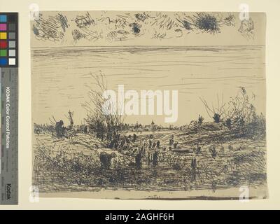Clichés-verres par Daubigny, certaines imprimées en marche arrière, avec quelques croquis marginal. Les sujets incluent les aulnes, les ponts, les vaches, des daims, des ânes, des gués, de récolte, de chevaux, de nuit, animaux de bât, Pollard et arbres de moutons. Date à partir de Loys Delteil, le peintre-graveur illustre, c. XIII. Fait partie de Samuel Putnam Avery Collection. Don de Samuel Putnam Avery, 1900. Holdings contrôlés à l'exemplaire de Loys Delteil, le peintre-graveur illustre, c. 13. S.P. Avery Collection. Titre conçu par cataloger. Citation/Référence : D148 ; les saules étêtés Banque D'Images