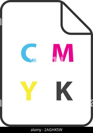 Modèle de couleur CMJN icône. Cyan, magenta, jaune, les couleurs. Vector illustration isolé Illustration de Vecteur