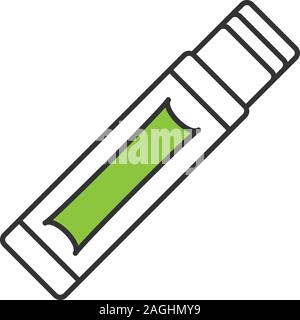 La gomme y collent l'icône de couleur. Vector illustration isolé Illustration de Vecteur