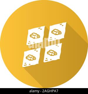 Baklava modèle plat, ombre portée de l'icône de glyphe. Silhouette Vector illustration Illustration de Vecteur