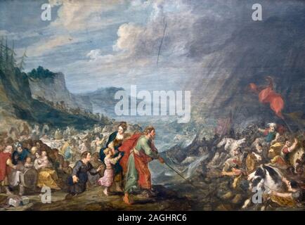 Hans Jordaens III : les Israéliens qui traversent la mer Rouge Banque D'Images