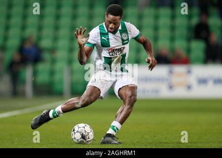 Groningen, Pays-Bas. Dec 19, 2019. GRONINGEN, 19-12-2019, Hitachi Capital Mobility Stadium néerlandaise de football KNVB CUP 2019-2020 Saison TOTO. Groningen - Utrecht. Deyovaisio Zeefuik de FC Groningen : Crédit Photos Pro/Alamy Live News Banque D'Images