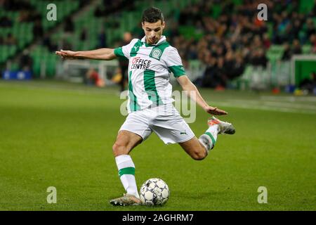 Groningen, Pays-Bas. Dec 19, 2019. GRONINGEN, 19-12-2019, Hitachi Capital Mobility Stadium néerlandaise de football KNVB CUP 2019-2020 Saison TOTO. Groningen - Utrecht. Mo El Hankouri de FC Groningen : Crédit Photos Pro/Alamy Live News Banque D'Images