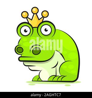 Illustration d'une Grenouille souriante convient pour carte de voeux, affiche ou d'impression sur T-shirt. Illustration de Vecteur