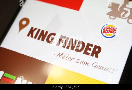 Burger King, icône du site web sur l'écran de l'ordinateur Banque D'Images