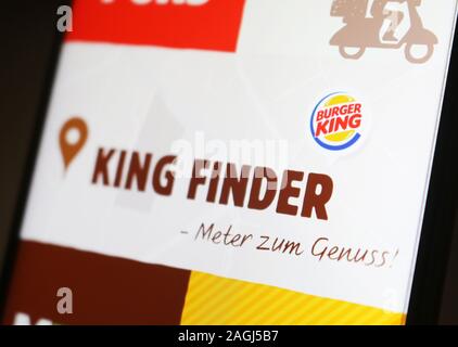 Burger King, icône du site web sur l'écran de l'ordinateur Banque D'Images