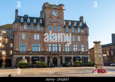 Message du Skies Malmaison, Leith – projection sera la façade de l'hôtel, plus ou moins dans son intégralité Banque D'Images