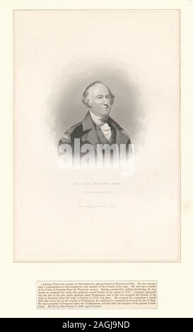 Printmakers : Asher Brown Durand & Samuel William Reynolds. Titre du calendrier de collecte d'Emmet. EM9163 ; le général de Artemónas Ward Banque D'Images