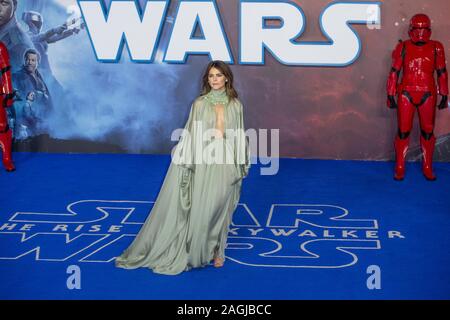 Londres, ANGLETERRE - 18 DÉCEMBRE : Keri Russell assiste à la première européenne de 'Star Wars : La montée de Skywalker' au Cineworld Leicester Square sur Décembre Banque D'Images
